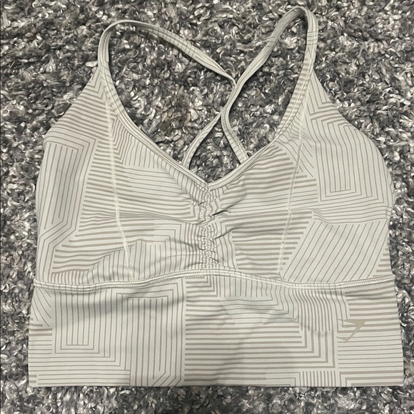 Geometric Patterned Sports Bra - Picture 1 of 5